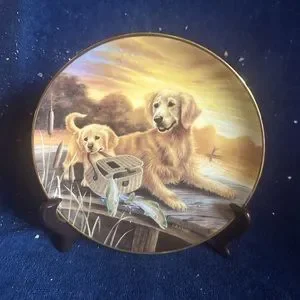 Golden retriever collector plates deals